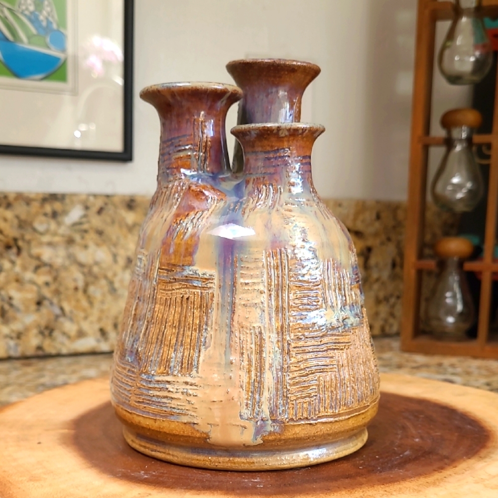 Three-necked Stoneware Vase